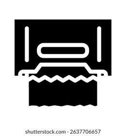 toilet paper dispenser  glyph icon vector. toilet paper dispenser  sign. isolated symbol illustration