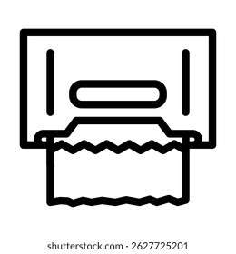 toilet paper dispenser  line icon vector. toilet paper dispenser  sign. isolated contour symbol black illustration