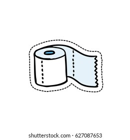 toilet paper doodle icon
