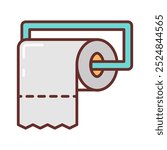 Toilet Paper Filled Icons , Vector illustration