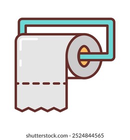 Toilet Paper Filled Icons , Vector illustration