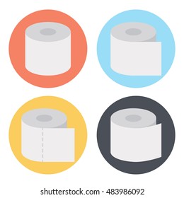 Toilet Paper Flat Icon