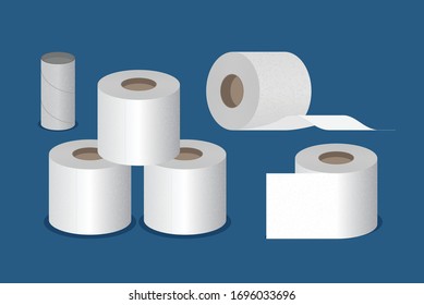 Toilet paper flat icon. Modern flat icon vector set