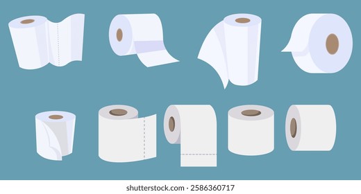 Toilet paper flat icon. Modern flat icon vector set	