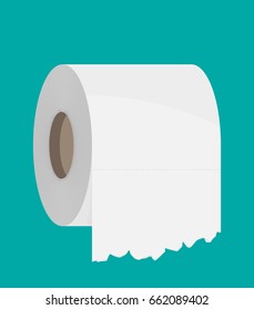 Toilet paper flat icon. Modern flat icon vector