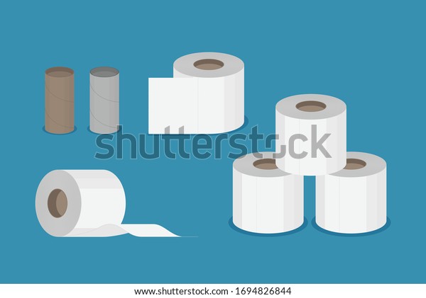 Toilet paper\
flat icon. Modern flat icon vector\
set