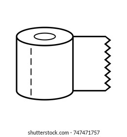 Toilet paper. Flat icon, object of hygiene. Vector