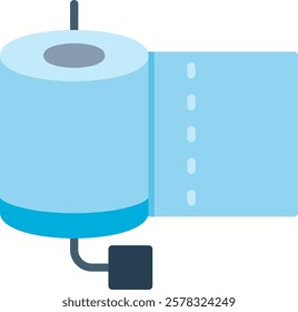 Toilet Paper Flat Illustration Vector Design