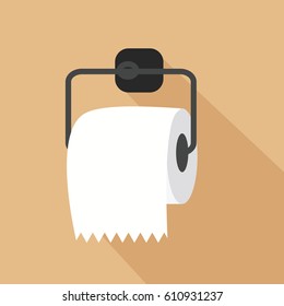 Toilet paper in flat style