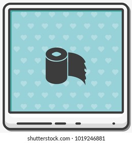 Toilet paper flat vector icon.