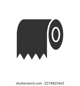 Toilet paper glyph icon. Vector illustration