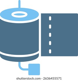Toilet Paper Glyph Two Colour Icon
