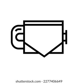 vector de icono de línea de accesorio residencial del soporte de papel higiénico. señal de accesorio de casa para portapapel de aseo. símbolo de contorno aislado ilustración negra