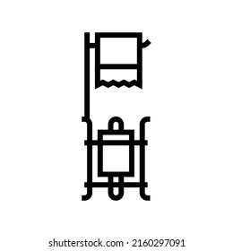 toilet paper holder line icon vector. toilet paper holder sign. isolated contour symbol black illustration