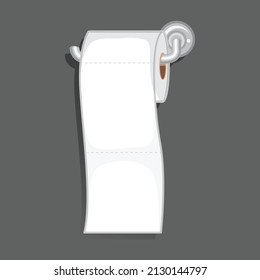 Papel higiénico y vector del soporte