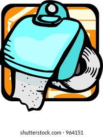 Toilet paper holder.Pantone colors.Vector illustration