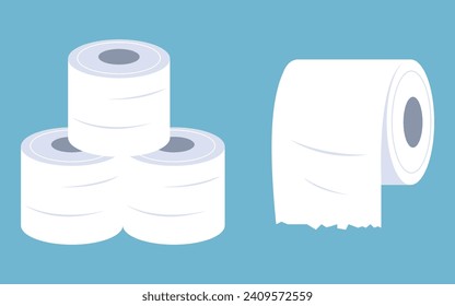 Toilet paper hygiene clean product concept. Vector flat graphic design illustration