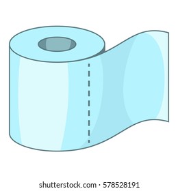 Toilet paper icon. Cartoon illustration of toilet paper vector icon for web