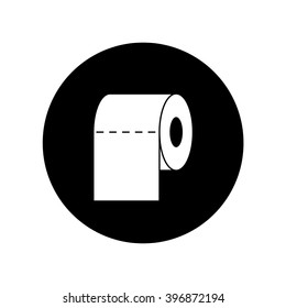 Toilet paper Icon in circle . Vector illustration