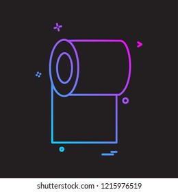 Toilet paper icon design vector