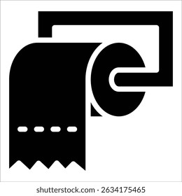Toilet Paper Icon Element For Design