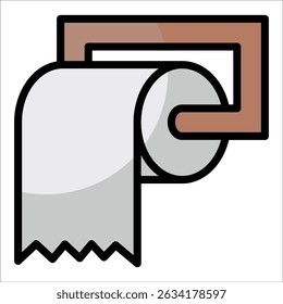 Toilet Paper Icon Element For Design