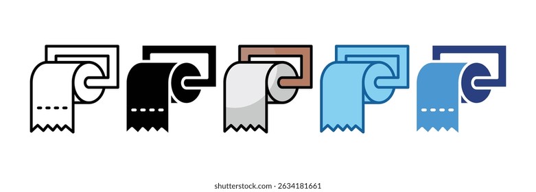 Toilet Paper Icon Element For Design