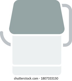 Toilet Paper Icon. Flat Color Design. Vector Illustration.