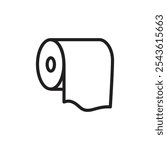 Toilet paper icon Flat line illustration