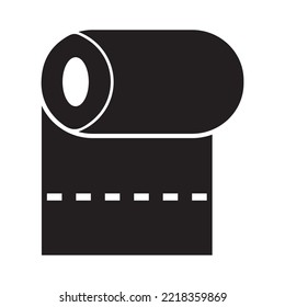 Toilet paper icon, toilet paper icon illustration in flat style.