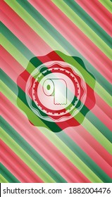 toilet paper icon inside christmas emblem. 
