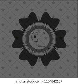 toilet paper icon inside dark badge