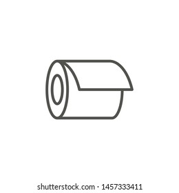 Toilet paper icon isolated on white background. Tissue roll symbol modern simple vector icon for website design, mobile app, ui. Vector Illustration