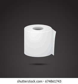 Toilet paper icon isolated on white background. Vector art.