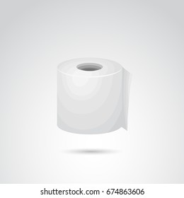 Toilet paper icon isolated on white background. Vector art.