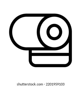 toilet paper icon or logo isolated sign symbol vector illustration - high quality black style vector icons
