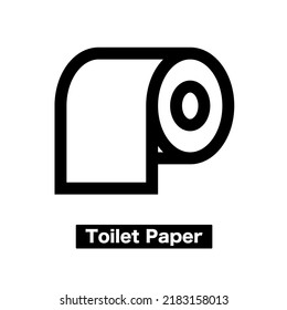 Toilet paper icon and logo. Vector.