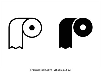 Toilet paper Icon, for mobile concept and web design. vector illustration