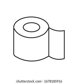 
toilet paper icon on a white background. Vector Background
