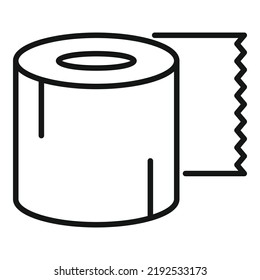 Toilet Paper Icon Outline Vector Tissue Stock Vector (Royalty Free ...