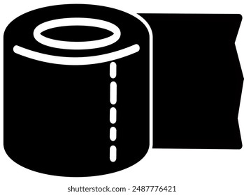 Toilet paper icon, Paper roll vector icon. Replaceable vector design.