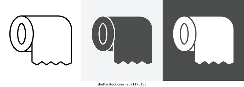 Toilet paper Icon set vector art