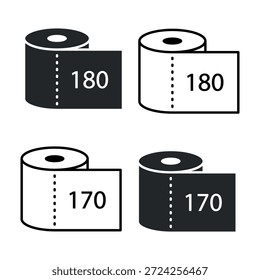 Conjunto de iconos de papel higiénico. Ilustración vectorial.