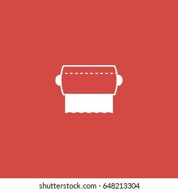 toilet paper icon. sign design. red background