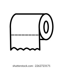 Toilettenpapier-Symbol in einfachem Design