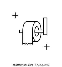 Toilet paper icon. Simple line, outline vector elements of housework for ui and ux, website or mobile application