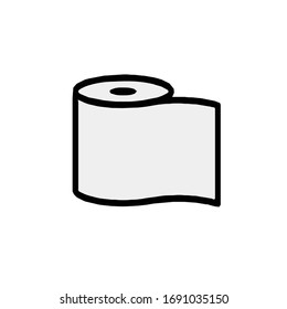 toilet paper icon simple, minimalist style vector.