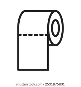 Toilet Paper icon Simple thin outline