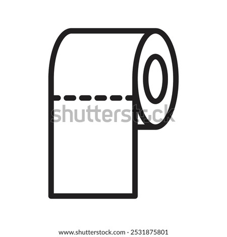 Toilet Paper icon Simple thin outline