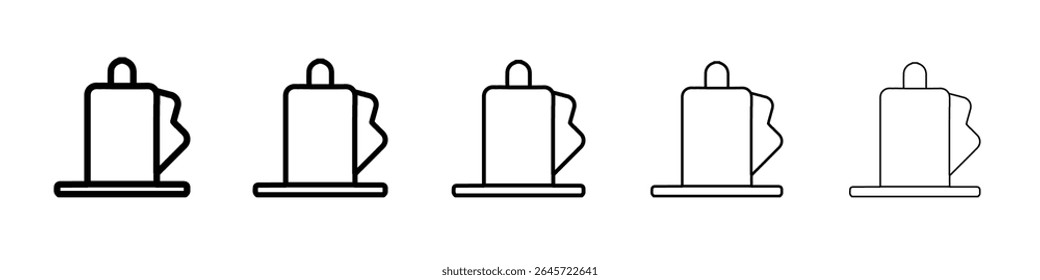 ícone de papel higiênico simples vetor contorno logotipo